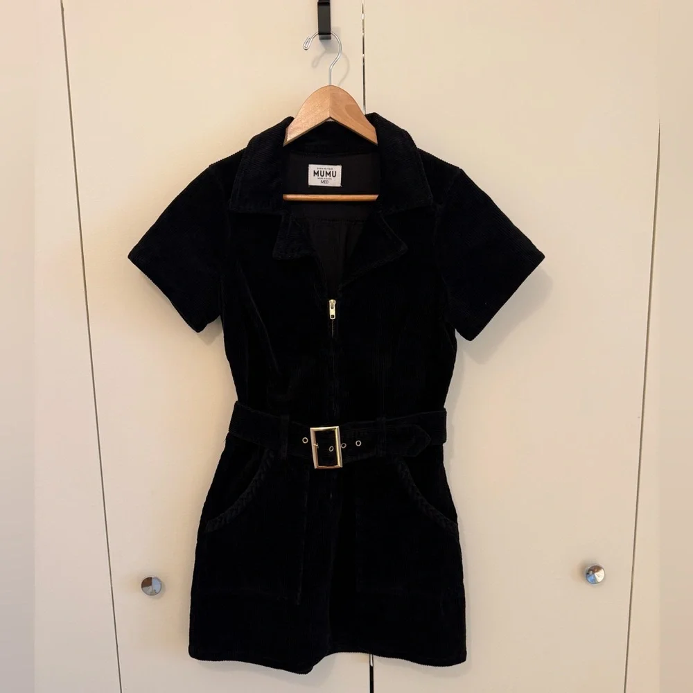 Show Me Your Mumu Outlaw Short Sleeve Belted Mini Dress - Size M - Picture 4 of 11